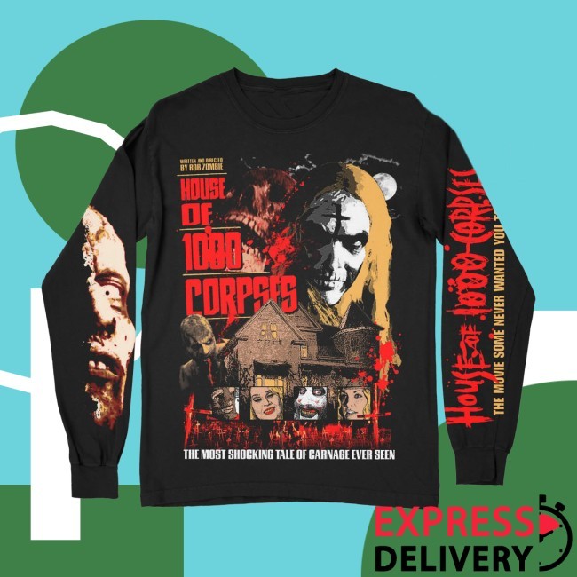 “Howdy Folks! You Like Blood? Violence?” L/S Tee - House Of 1000 Corpses Officially Licensed Collection